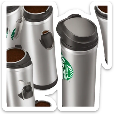 Starbucks coffee thermos sticker