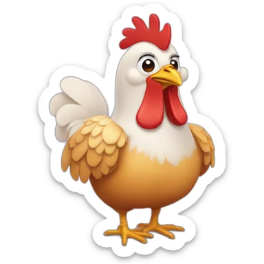 chicken cof sticker