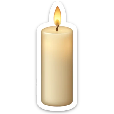 Pale beige candle sticker