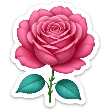 Una rosa de color turquesa sticker