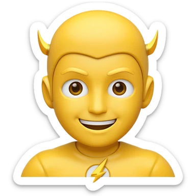 Flash man emoji sticker