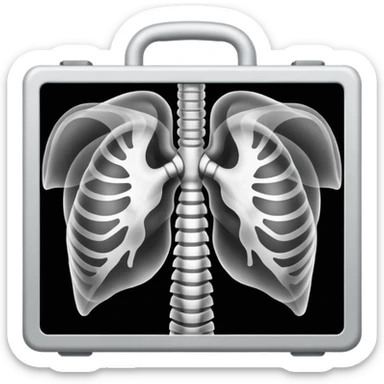 Human Chest X-ray film sticker