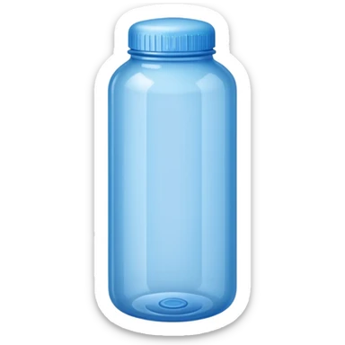 Blue water bottle sticker