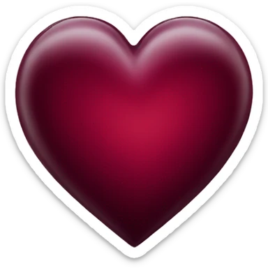 Wine colored heart sticker