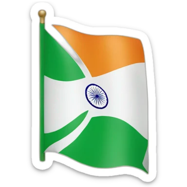 indian flag with location symbol on top sticker