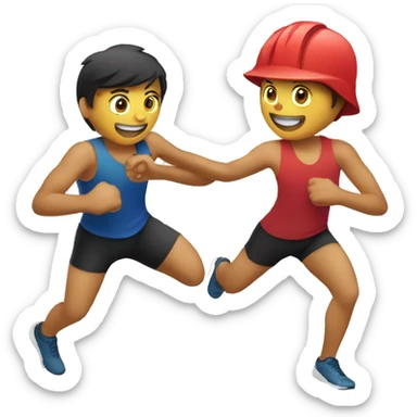 Passing the baton to another sticker