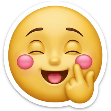 Classic yellow emoji blowing kiss sticker