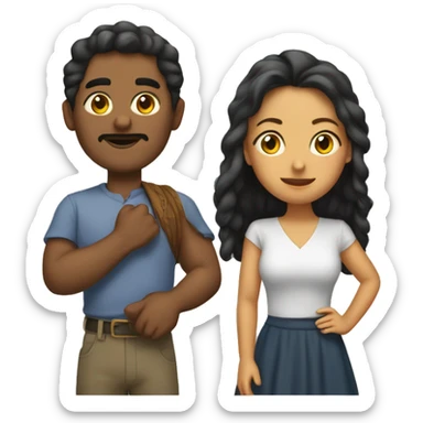 3 mujeres + 1 hombre  sticker