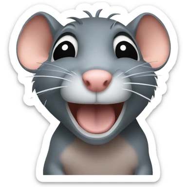 Rat crying sticker