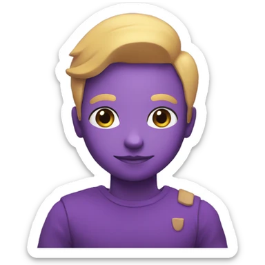 recreate and make sure it is purple create bot logo using color 9B81F6; it has to be cute, tiny sticker