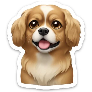 Lightbrown Tibetan spaniel Mix in just one color  sticker