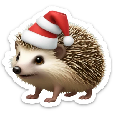 Christmas hedgehog sticker