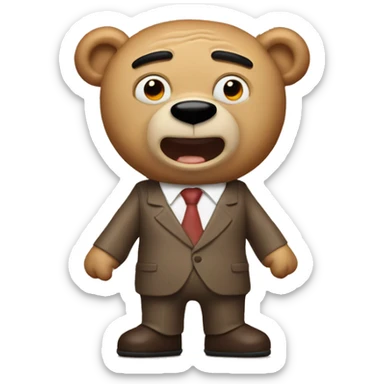 Mr beans Teddy  sticker
