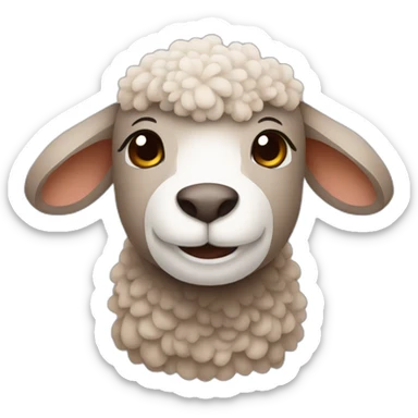Brown lamb sticker