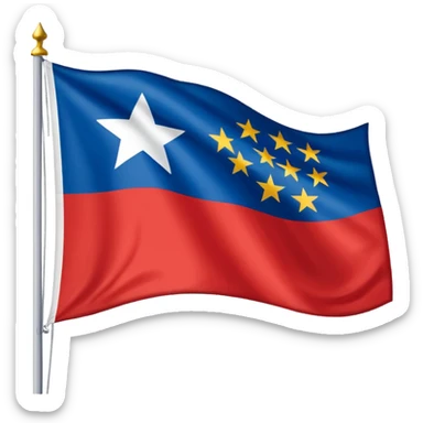 La bandera de la Comunidad de Madrid con sus 7 estrellas blancas sticker