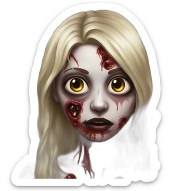 zombie angel hyperrealistic sticker