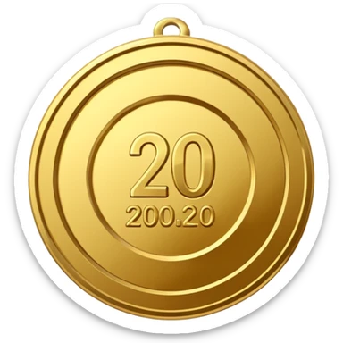 Create a medal which has an inscription "Brocation 2026" in the center of the medal sticker