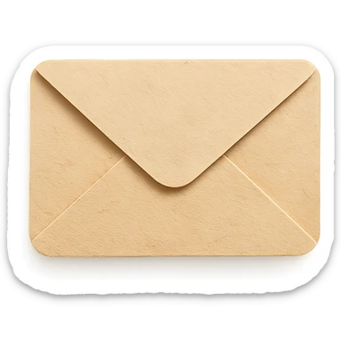 beige envelope in paper craft style sticker