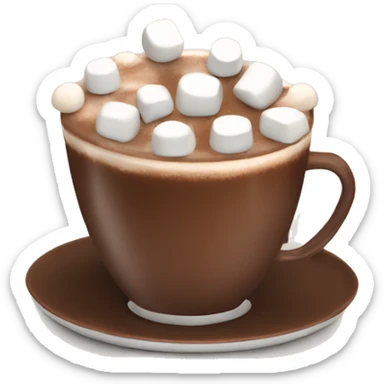 Hot chocolate with marshmallows  sticker