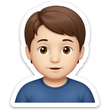 QUIERO QUE ME HAGAS A UN NIÑO DE 6 AÑOS, TIENE LA MELENITA UN POCO LARGA, LA CARITA ESTRECHA Y MOFLETES MUY BONITOS, OJOS MARRONES Y IEL CLARA, EL PELO UN PCOO MAS CLARO, LA BOCA UN POCO MAS GRANDE Y LA NARIZ UN PELIN MAS ANCHA DE ABAJO ES IN CHICO sticker