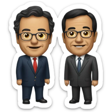 Presidente Andrés Manuel López con presidente Gustavo petro sticker