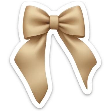 Beige bow  sticker