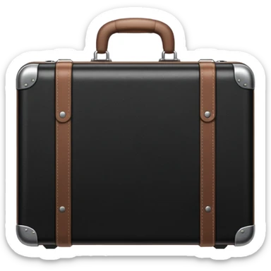 black luggage sticker