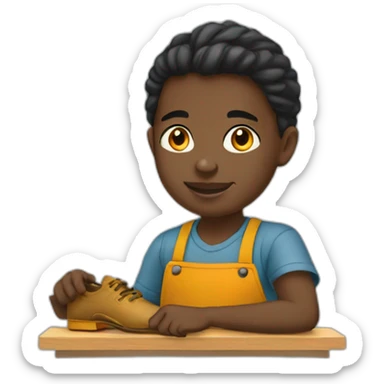 Young Nigerian Shoemaker sticker