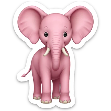 Pink elephant sticker