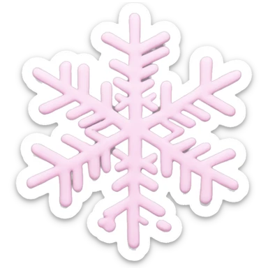 pastel pink snowflake  sticker