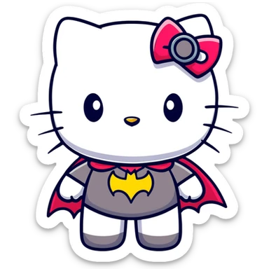 Hello kitty Batman  sticker