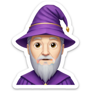 dumbledore wear purple magic hat sticker