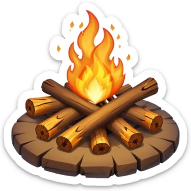 campfire with love sticker