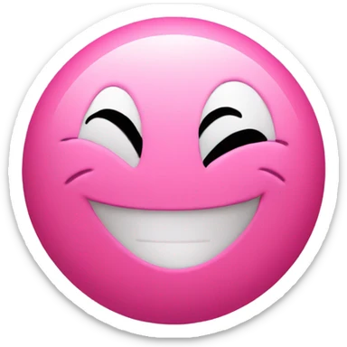 smiley face in love pink sticker