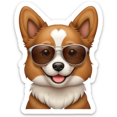 Hund mit Sonnenbrille sticker