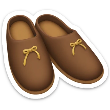 Brown slippers sticker