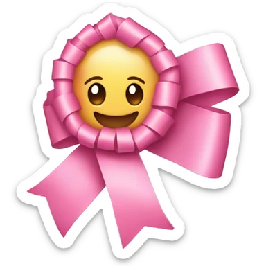 a cute pink ribbon sticker