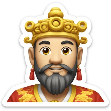The God of Wealth in China sticker
