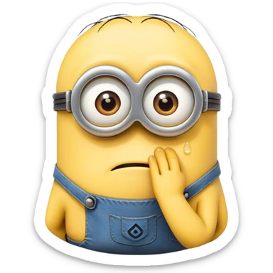 sad minion sticker