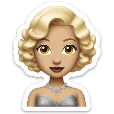 1930's blonde Barbie glamorous Hollywood actress  sticker