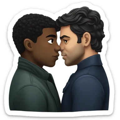 oscar isaac kissing john boyega sticker