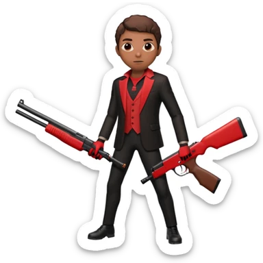 Miles morales holding a shotgun sticker