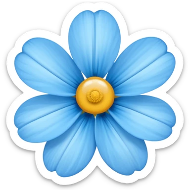 Baby blue flower sticker