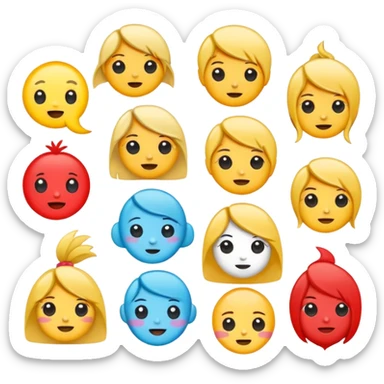 Cute cartoon sticker, simple flat design, bold outline, bright colors, chibi style, expressive face, minimal background, vector style, high contrast, emoji-like, transparent background, sticker pack style sticker
