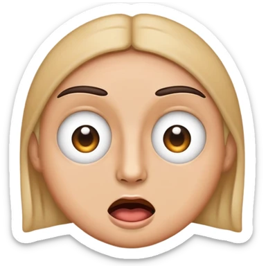 Create an emoji which is EXTREMELY EXTREMELY SHOCKED  sticker