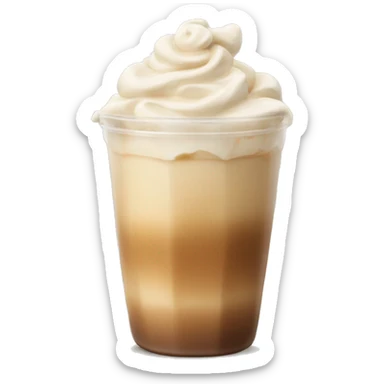 Iced latte cream sticker