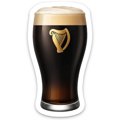 pint of guinness with flat top sticker