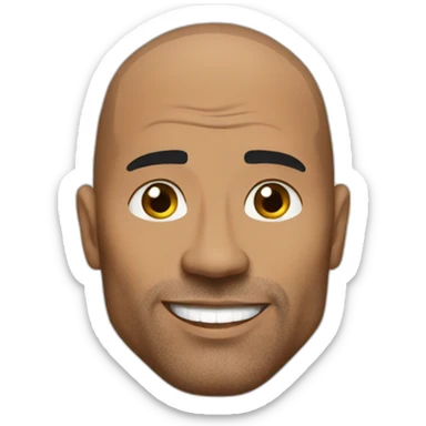 the rock étonné sticker