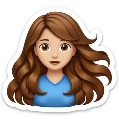 a strand of brown hair sticker