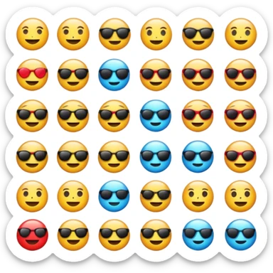 Cool emojis hi de do tum sticker